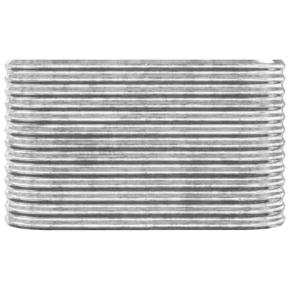 vidaXL Hochbeet Verzinkter Stahl 114x40x68 cm Silbern
