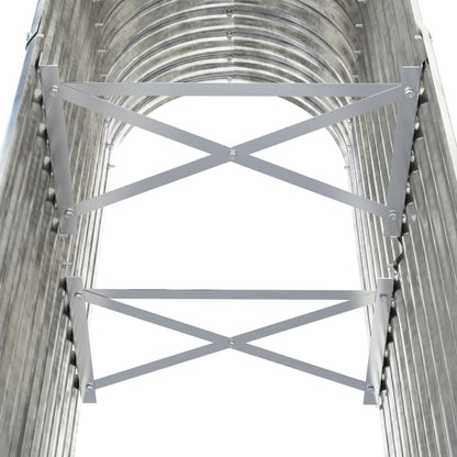vidaXL Hochbeet Verzinkter Stahl 114x40x68 cm Silbern