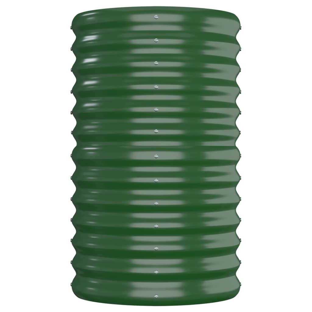 vidaXL Carré potager en acier galvanisé 152x40x68 cm Vert
