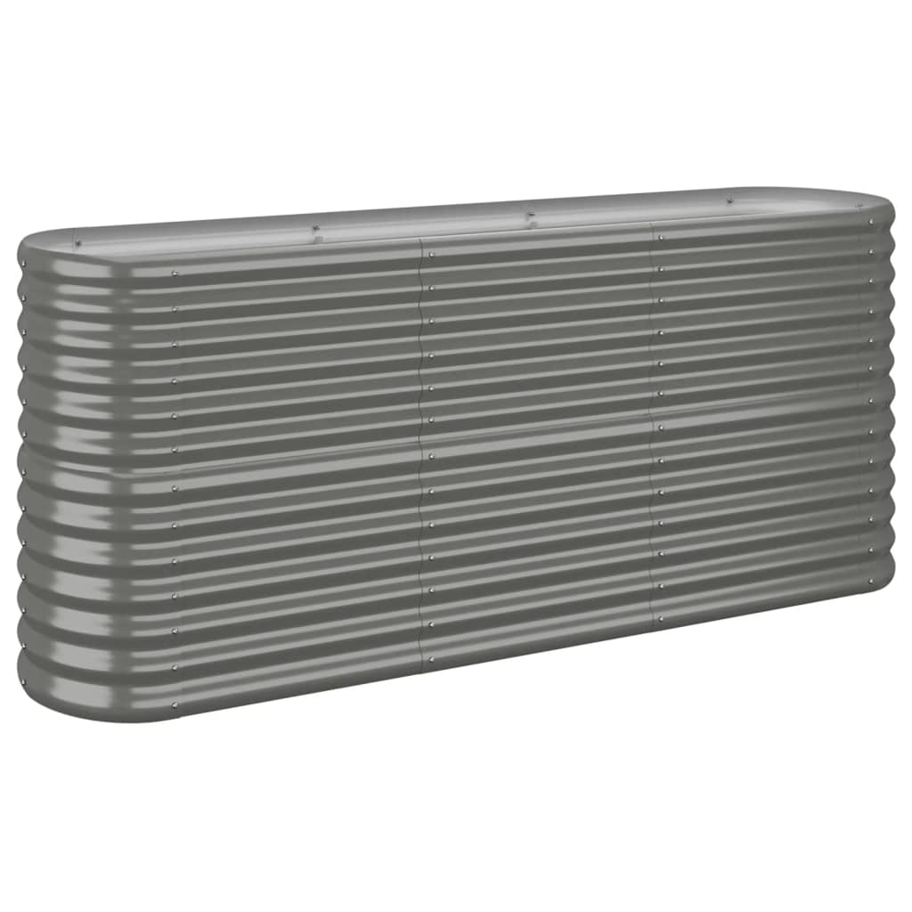 vidaXL Carré potager en acier galvanisé 152x40x68 cm Gris