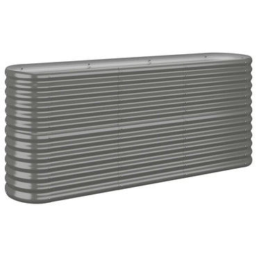 vidaXL Carré potager en acier galvanisé 152x40x68 cm Gris