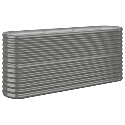 vidaXL Carré potager en acier galvanisé 152x40x68 cm Gris