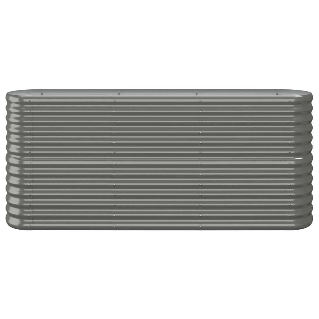 vidaXL Carré potager en acier galvanisé 152x40x68 cm Gris