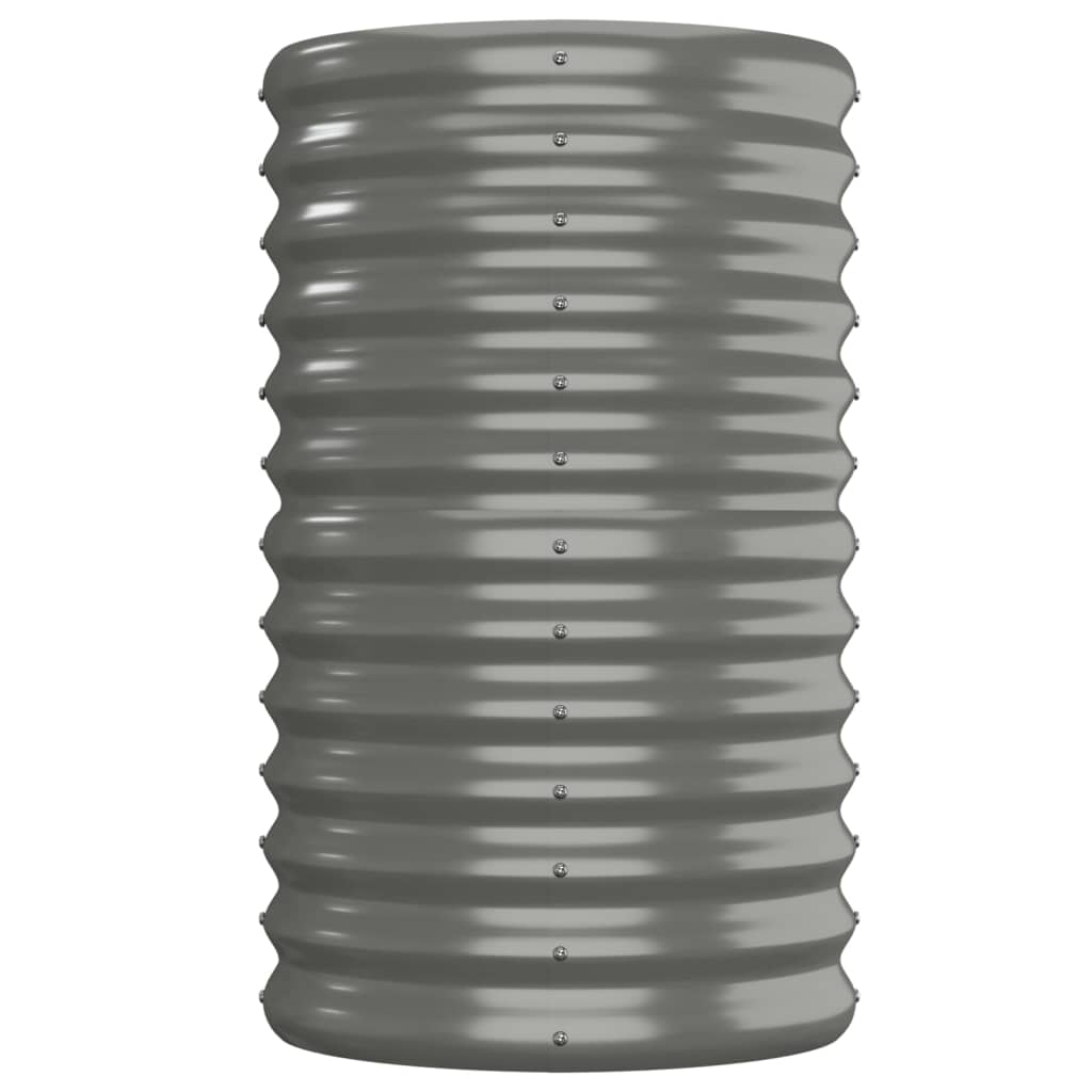 vidaXL Carré potager en acier galvanisé 152x40x68 cm Gris