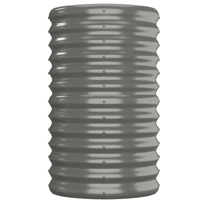 vidaXL Carré potager en acier galvanisé 152x40x68 cm Gris