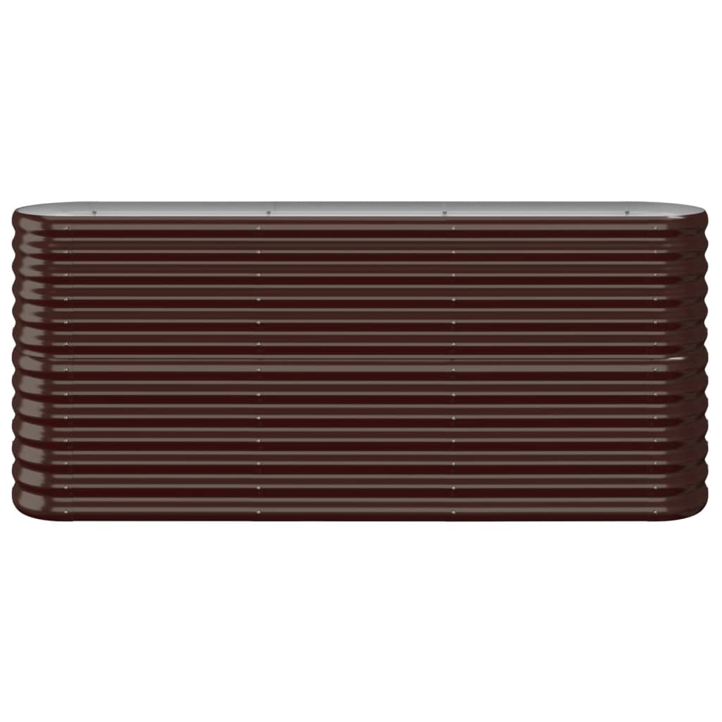 vidaXL Jardinière surélevée Acier galvanisé 152x40x68 cm Marron