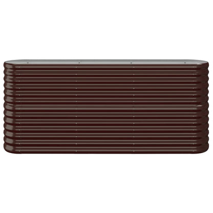 vidaXL Jardinière surélevée Acier galvanisé 152x40x68 cm Marron