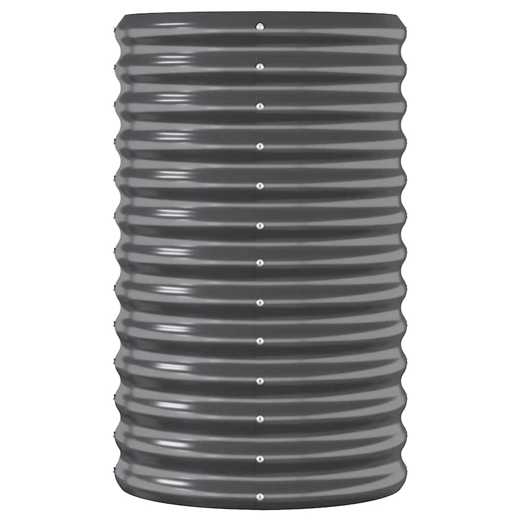 vidaXL Carré potager en acier galvanisé 152x40x68 cm anthracite