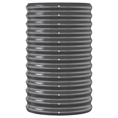 vidaXL Carré potager en acier galvanisé 152x40x68 cm anthracite