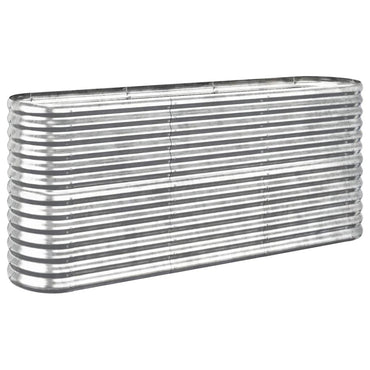 vidaXL Carré potager en acier galvanisé 152x40x68 cm Argenté
