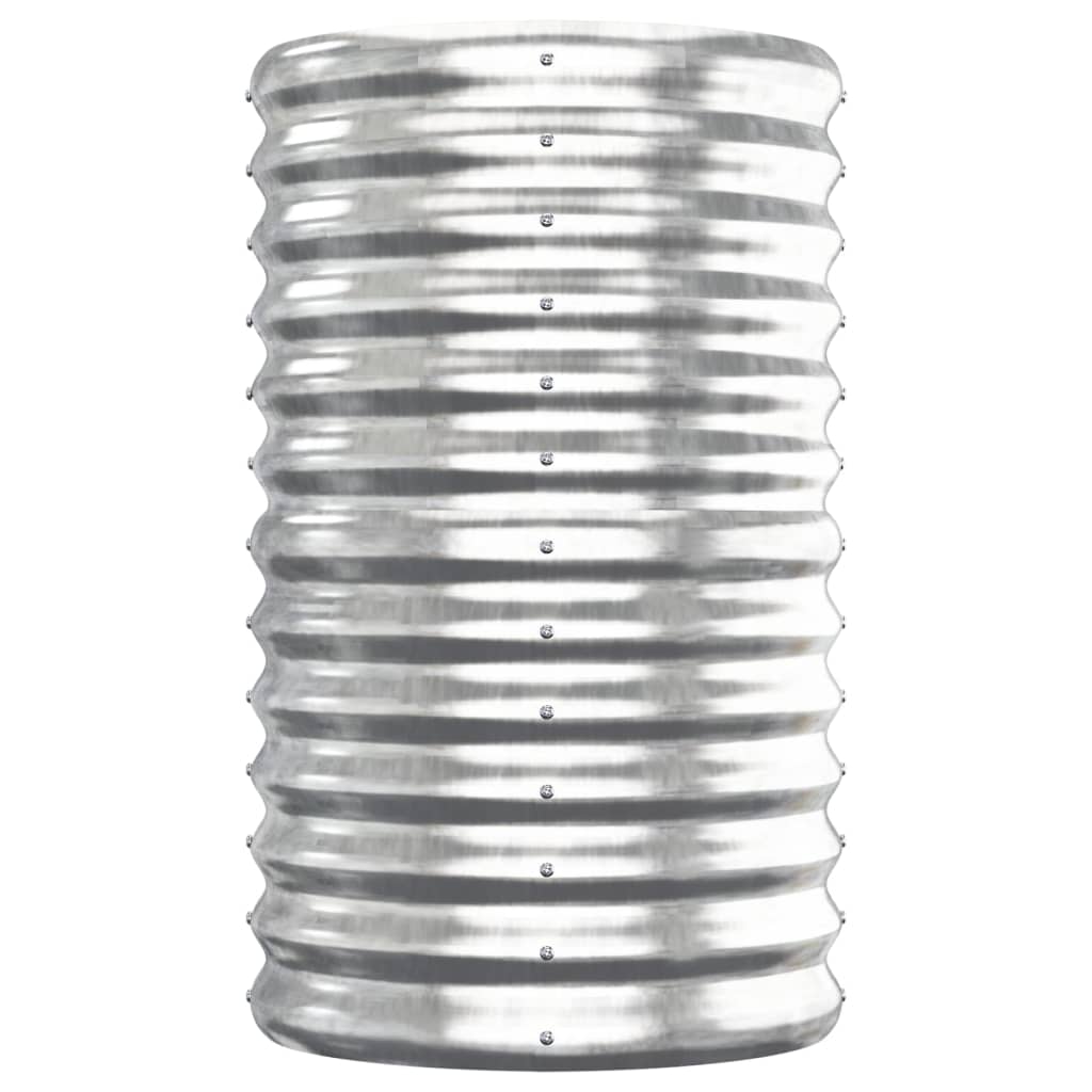 vidaXL Carré potager en acier galvanisé 152x40x68 cm Argenté