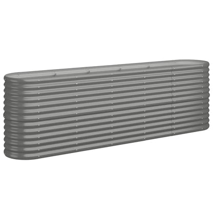 vidaXL Hochbeet Verzinkter Stahl 224x40x68 cm Grau