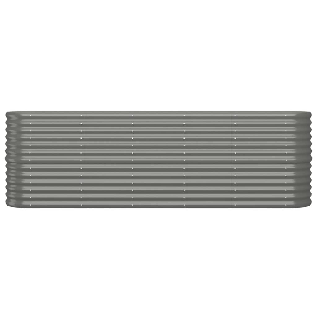 vidaXL Hochbeet Verzinkter Stahl 224x40x68 cm Grau