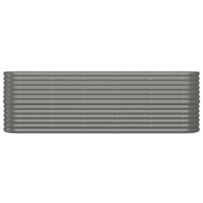 vidaXL Hochbeet Verzinkter Stahl 224x40x68 cm Grau