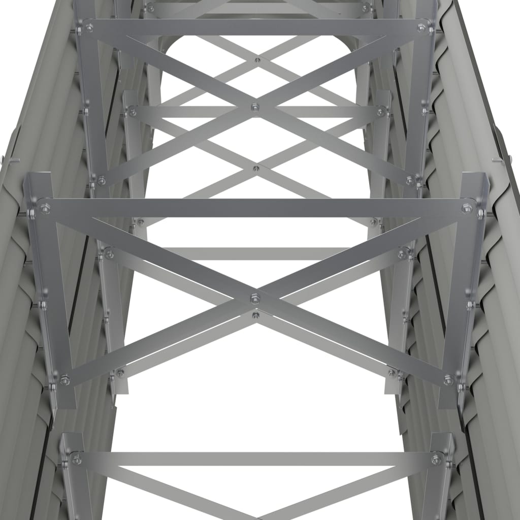 vidaXL Hochbeet Verzinkter Stahl 224x40x68 cm Grau