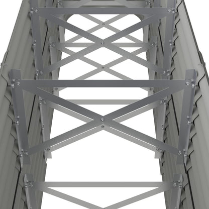 vidaXL Hochbeet Verzinkter Stahl 224x40x68 cm Grau