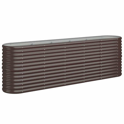 vidaXL Hochbeet Verzinkter Stahl 224x40x68 cm Braun