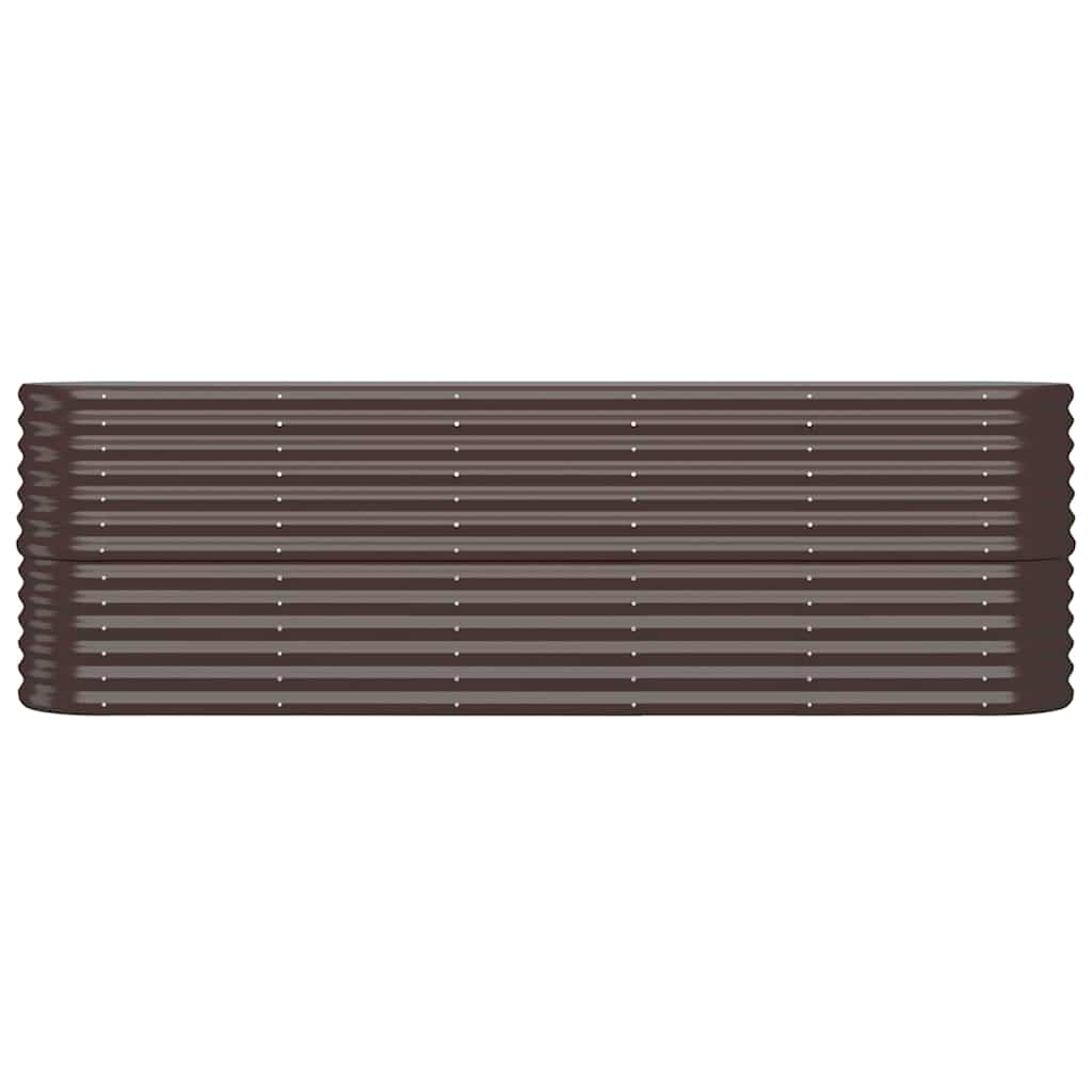 vidaXL Hochbeet Verzinkter Stahl 224x40x68 cm Braun