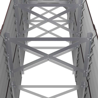 vidaXL Hochbeet Verzinkter Stahl 224x40x68 cm Braun