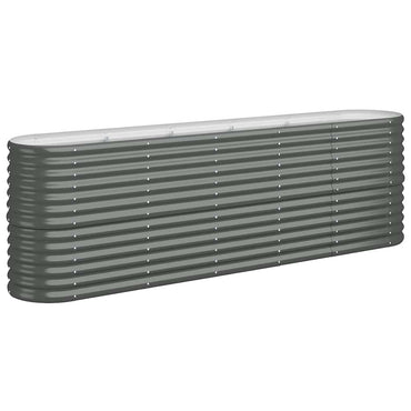 vidaXL Hochbeet Verzinkter Stahl 224x40x68 cm Anthrazit