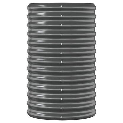 vidaXL Carré potager en acier galvanisé 224x40x68 cm anthracite