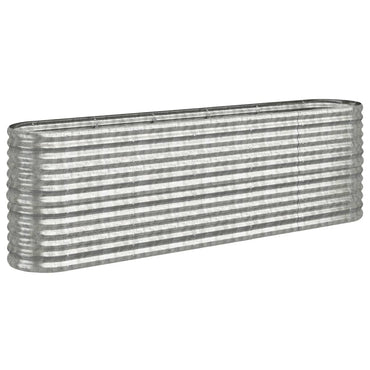 vidaXL Carré potager en acier galvanisé 224x40x68 cm Argenté