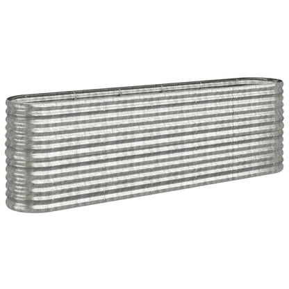 vidaXL Carré potager en acier galvanisé 224x40x68 cm Argenté
