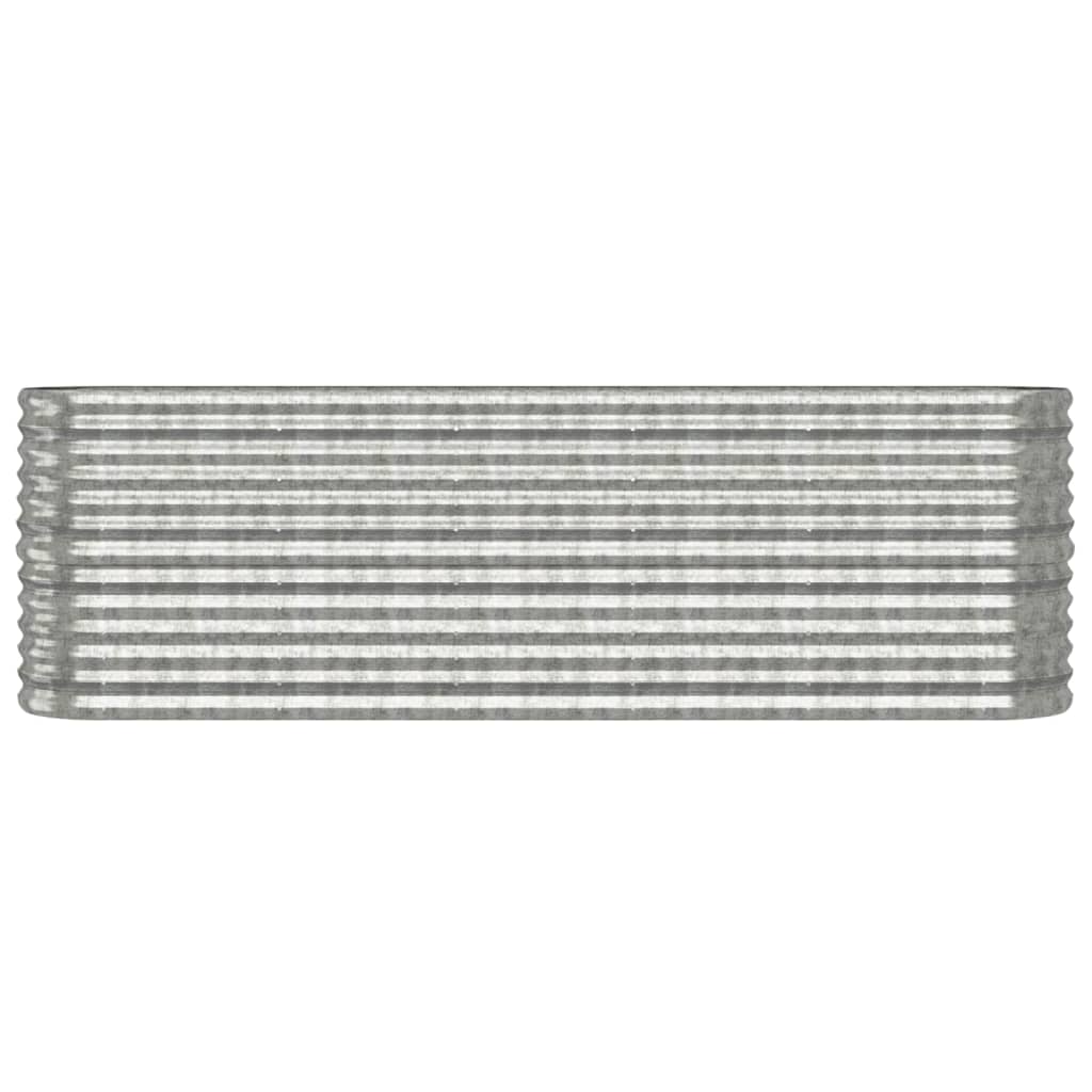 vidaXL Carré potager en acier galvanisé 224x40x68 cm Argenté