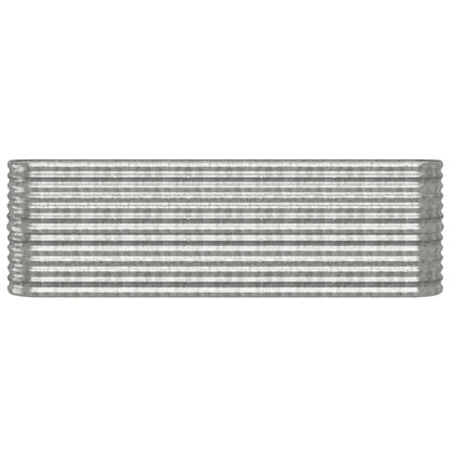 vidaXL Carré potager en acier galvanisé 224x40x68 cm Argenté