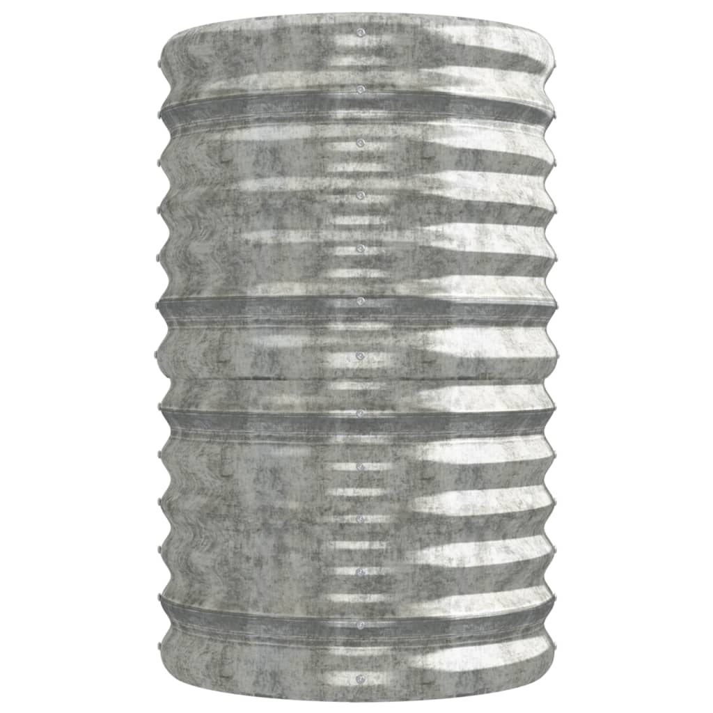vidaXL Carré potager en acier galvanisé 224x40x68 cm Argenté