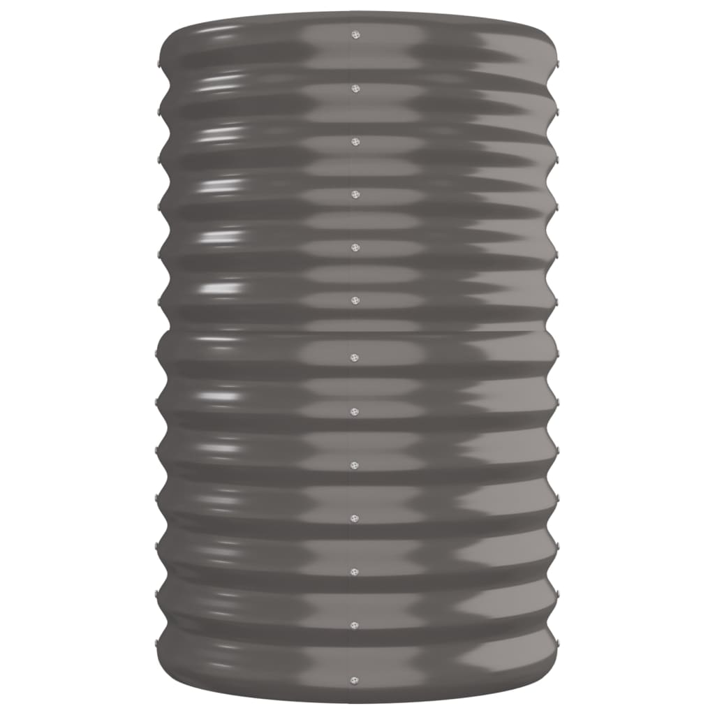 vidaXL Carré potager en acier galvanisé 260x40x68 cm Gris