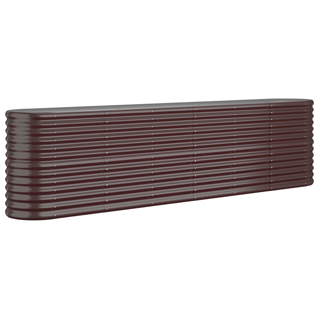 vidaXL Hochbeet Verzinkter Stahl 260x40x68 cm Braun