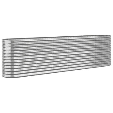 vidaXL Hochbeet Verzinkter Stahl 260x40x68 cm Silbern