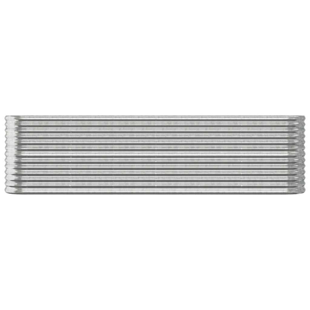 vidaXL Carré potager en acier galvanisé 260x40x68 cm Argenté