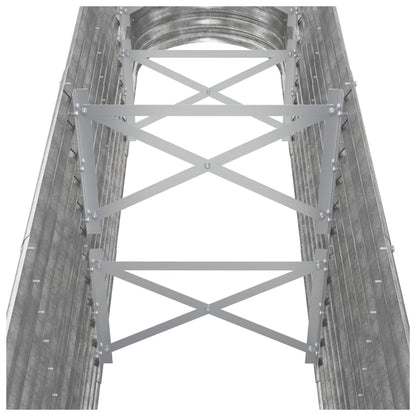 vidaXL Carré potager en acier galvanisé 260x40x68 cm Argenté