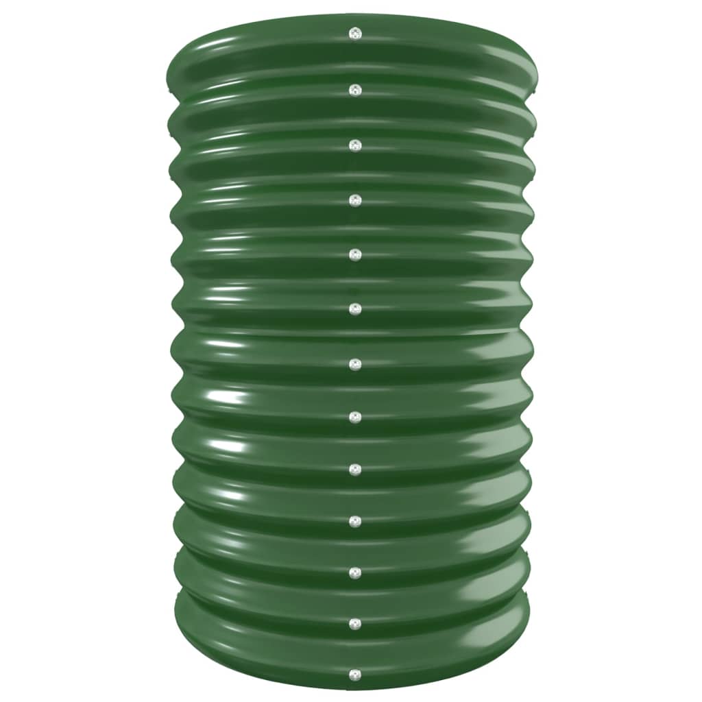 vidaXL Jardinière surélevée en acier poudré 332x40x68 cm Vert