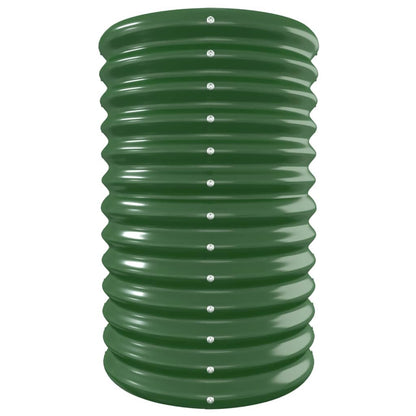 vidaXL Jardinière surélevée en acier poudré 332x40x68 cm Vert