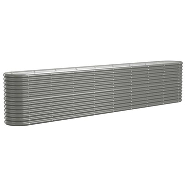 vidaXL Hochbeet Verzinkter Stahl 332x40x68 cm Grau
