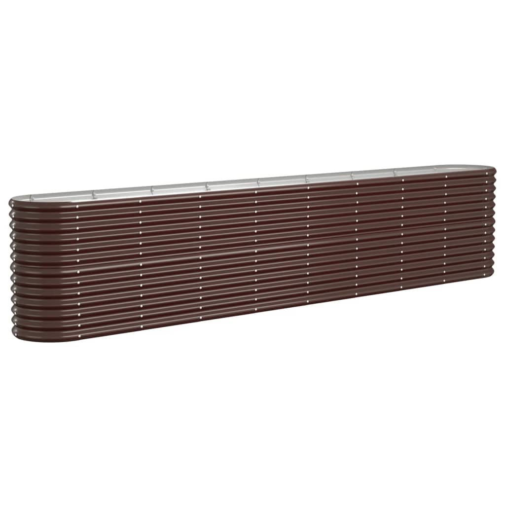vidaXL Hochbeet Verzinkter Stahl 332x40x68 cm Braun