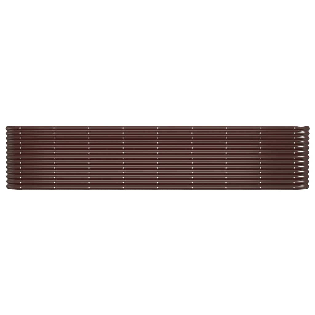 vidaXL Hochbeet Verzinkter Stahl 332x40x68 cm Braun
