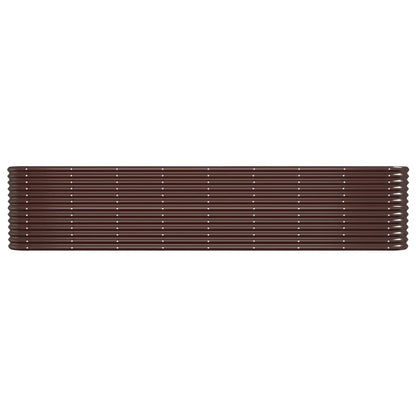 vidaXL Hochbeet Verzinkter Stahl 332x40x68 cm Braun