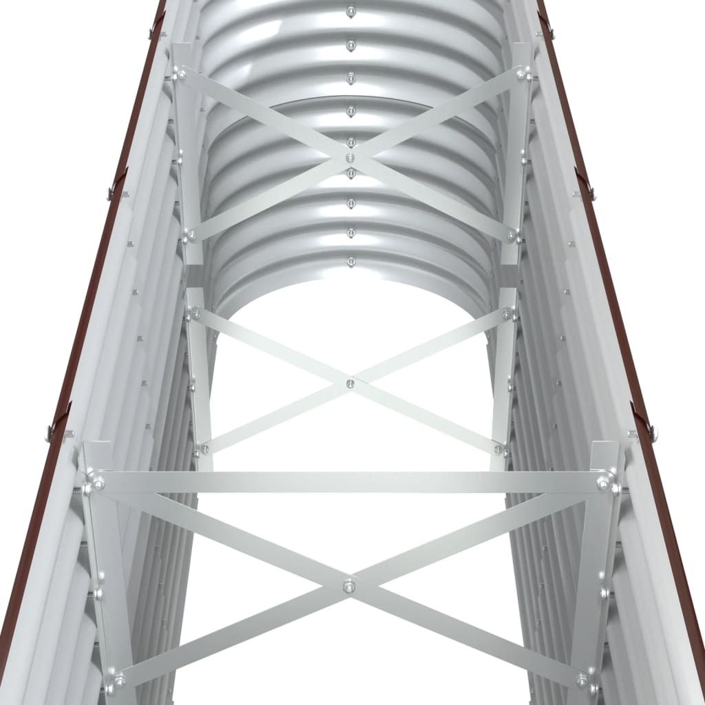 vidaXL Hochbeet Verzinkter Stahl 332x40x68 cm Braun