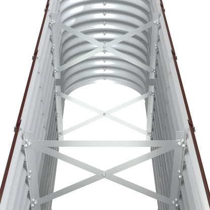 vidaXL Hochbeet Verzinkter Stahl 332x40x68 cm Braun