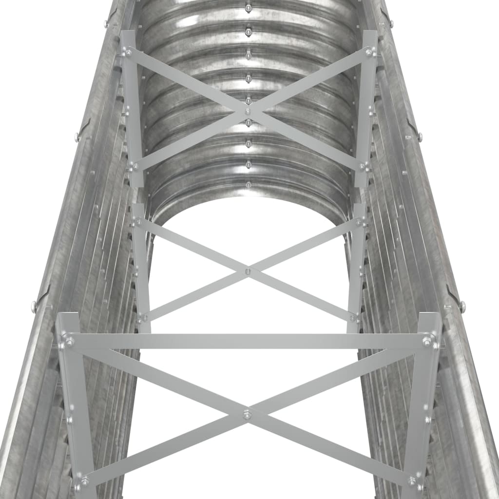 vidaXL Hochbeet Verzinkter Stahl 332x40x68 cm Silbern