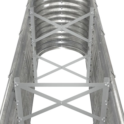 vidaXL Hochbeet Verzinkter Stahl 332x40x68 cm Silbern