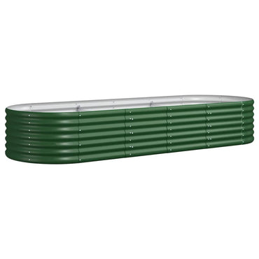 vidaXL Carré potager en acier galvanisé 224x80x36 cm Vert