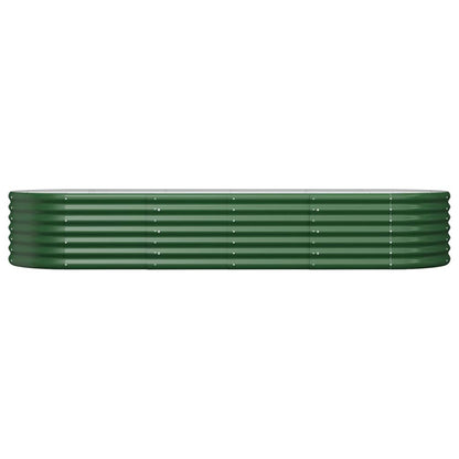 vidaXL Carré potager en acier galvanisé 224x80x36 cm Vert