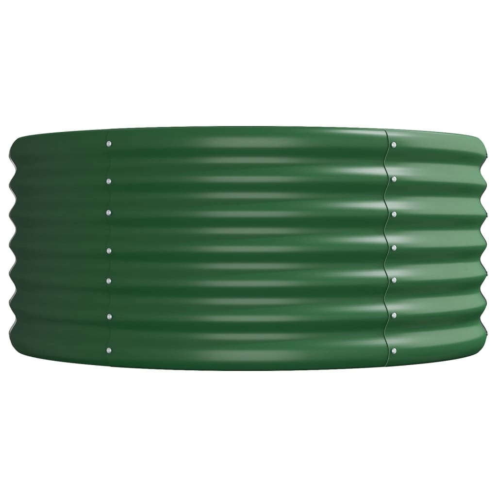 vidaXL Carré potager en acier galvanisé 224x80x36 cm Vert