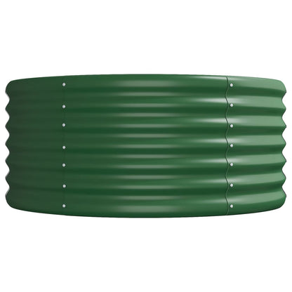 vidaXL Carré potager en acier galvanisé 224x80x36 cm Vert
