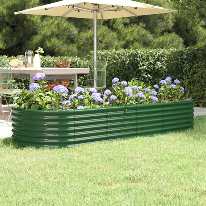 vidaXL Carré potager en acier galvanisé 224x80x36 cm Vert